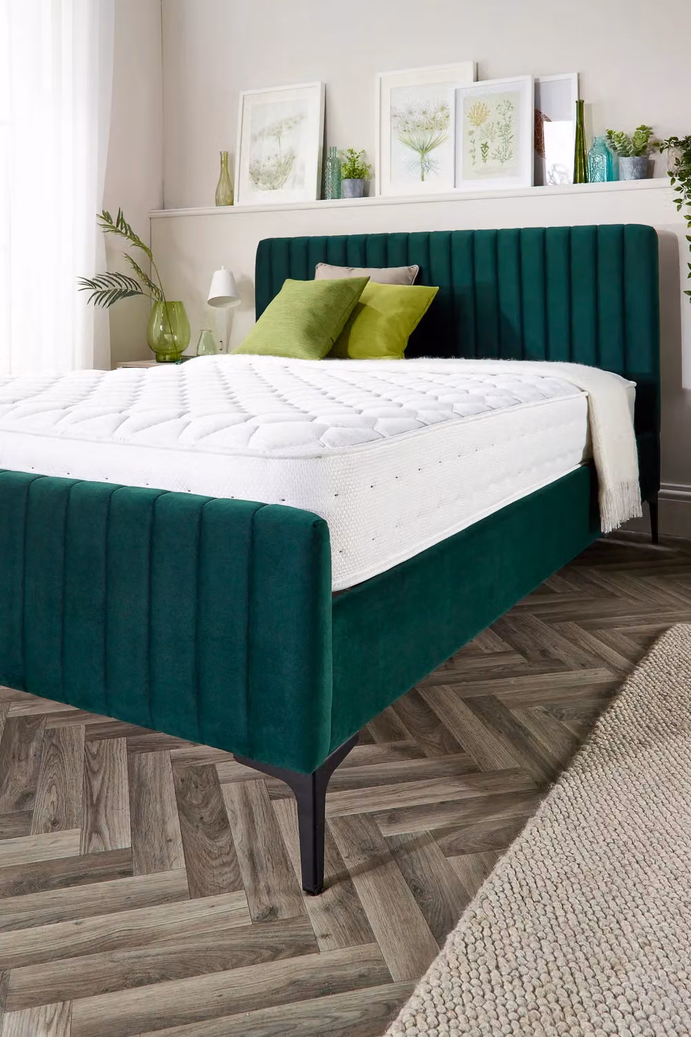 Aspire Caine Upholstered Ottoman Storage Bed in Saxon Twill Fabric, Natural, Super King, W: 200 cm x D: 200 cm – 1