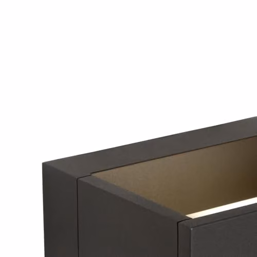 Lucide Goa Modern Rectangular LED Outdoor Wall Light in Black or Anthracite with Warm White Up and Down Lighting – 3