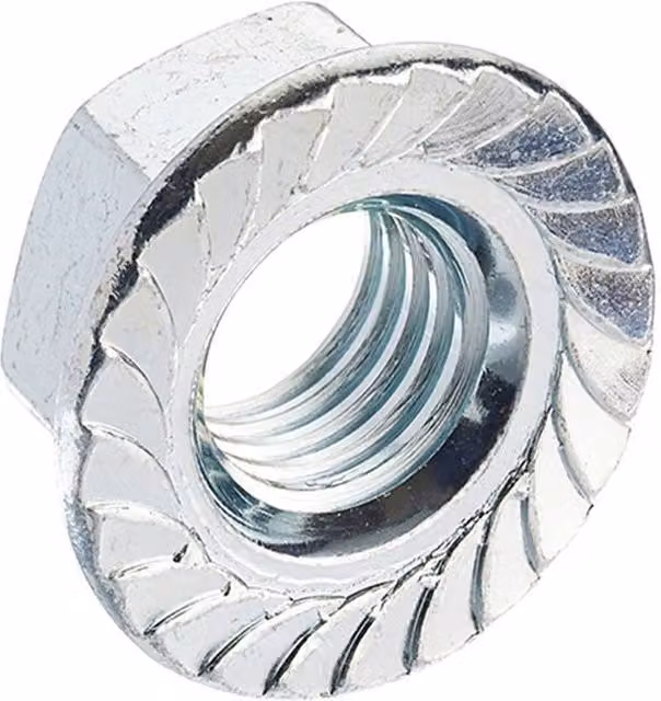 Unifix Galvanised Steel Serrated Flange Nuts M8 x 1.25 Silver