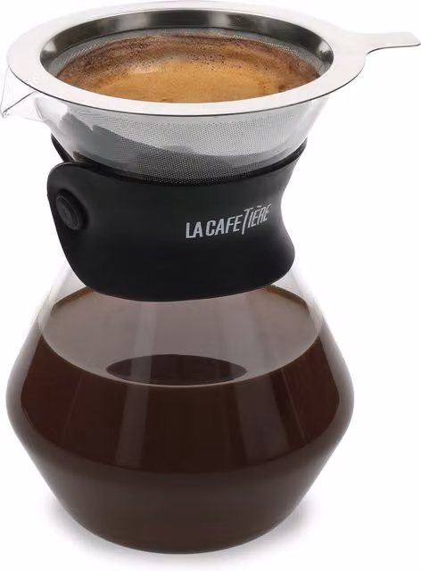La Cafetiere Glass Coffee Dripper and Carafe Set, Black – 3