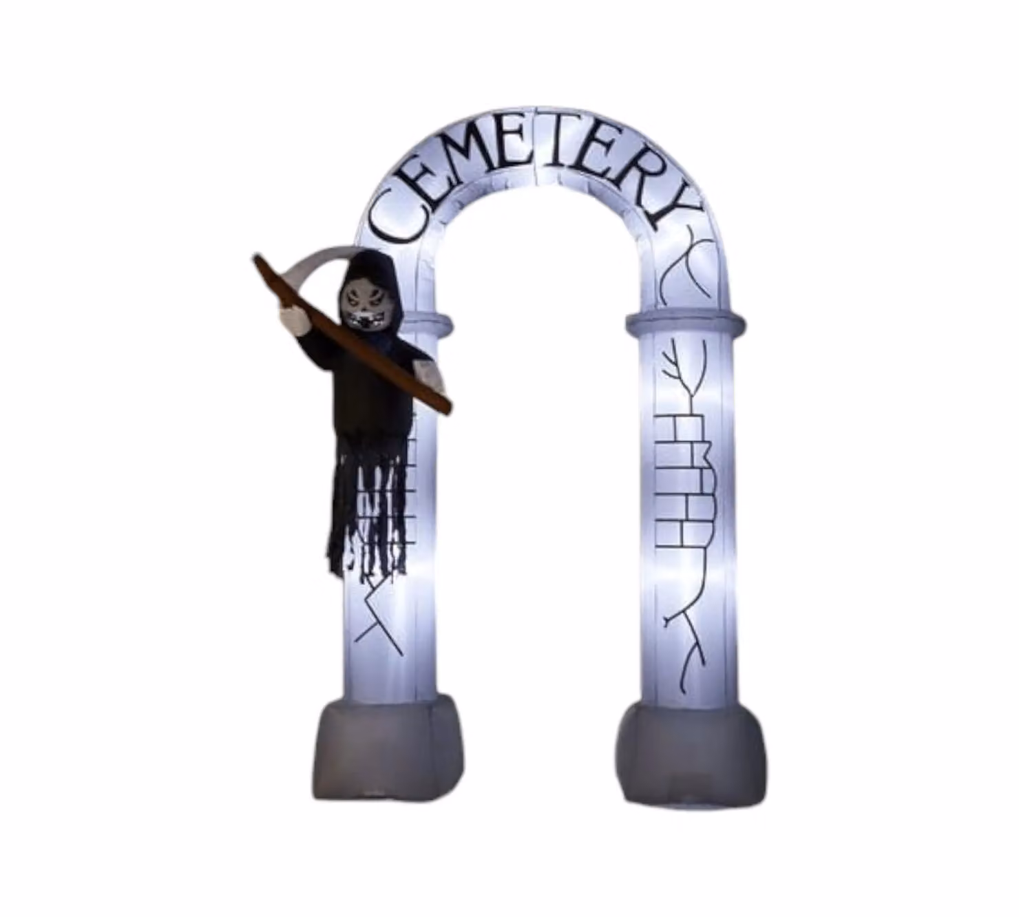 Garden Greatness 10ft Inflatable Cemetery Reaper Arch in White for Halloween Parties – 2