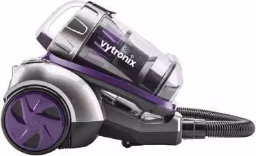 Vytronix Bagless Cylinder Pet Vacuum Cleaner with HEPA Filter and Turbo Brush, Purple, 3L