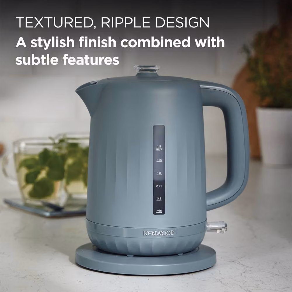 Kenwood Ripple Kettle 1.5L and 2 Slice Toaster Set in Blue and Grey – 2