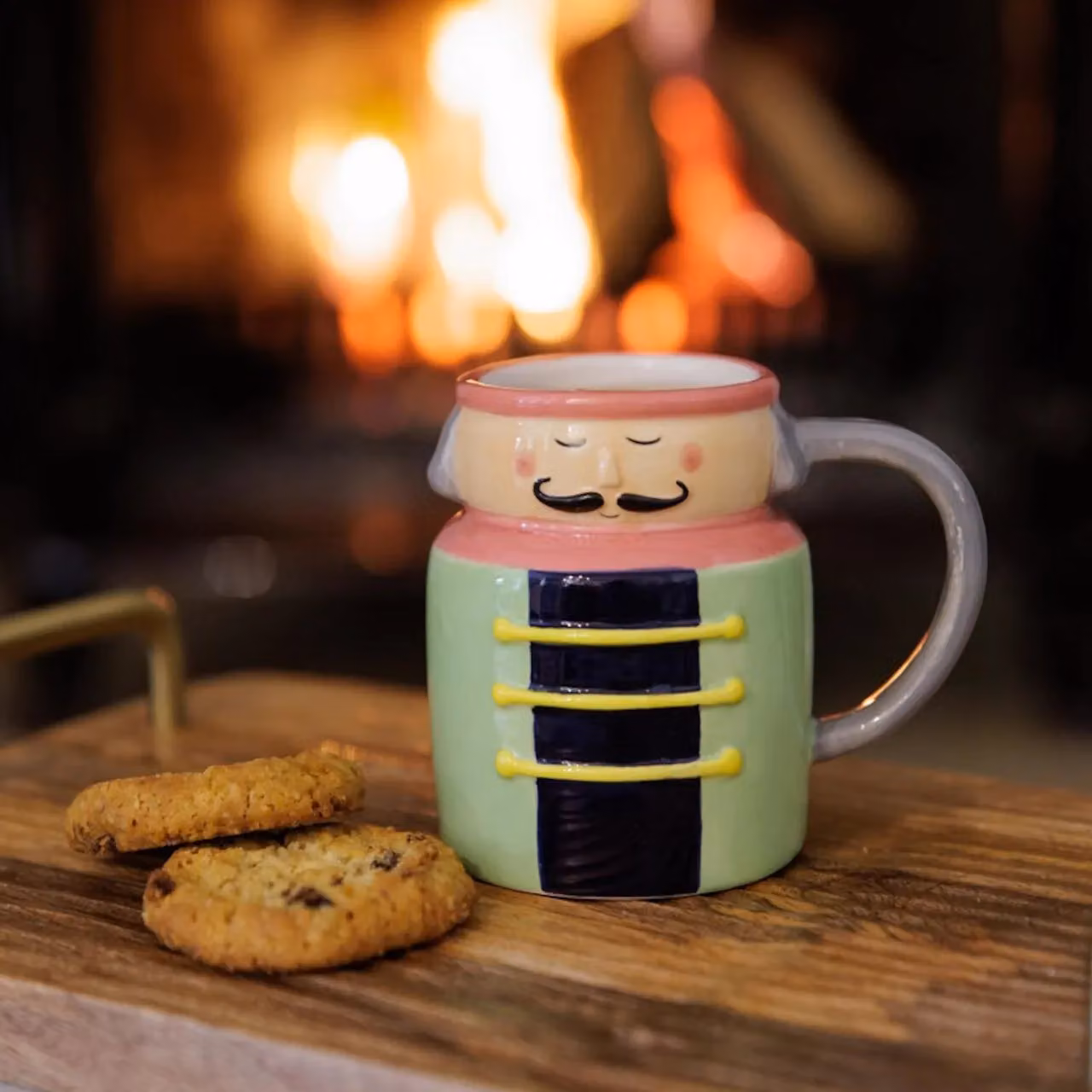 KitchenCraft The Nutcracker Collection Ceramic Novelty Soldier Mug, 300 ml, Green/Black/Multicolour – 6
