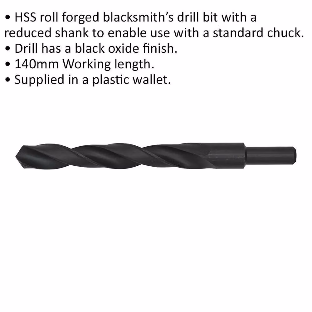 Loops HSS Roll Forged Blacksmith Twist Drill Bit, Black, Diameter: 18.5 mm – 2