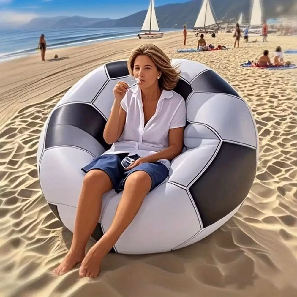FLAVORA Single Inflatable Chair Sofa in Black – 3