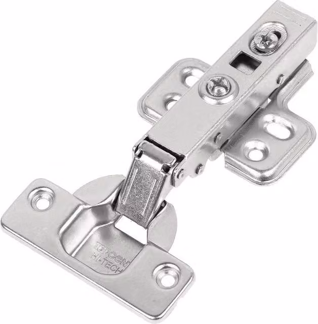PAWNORA 20-Piece Set of 35mm Soft Close Full Overlay Concealed Cup Kitchen Cabinet Hinges in Silver