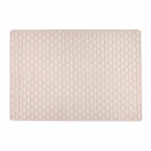 My Mat Basketweave Ivory Rectangular Flat Weave Rug, W: 200 cm, L: 290 cm – 1