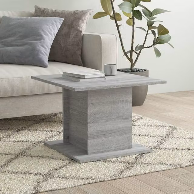 Berkfield Home Grey Sonoma Square Coffee Table, W/D/H: 55.5 x 55.5 x 40 cm – 1