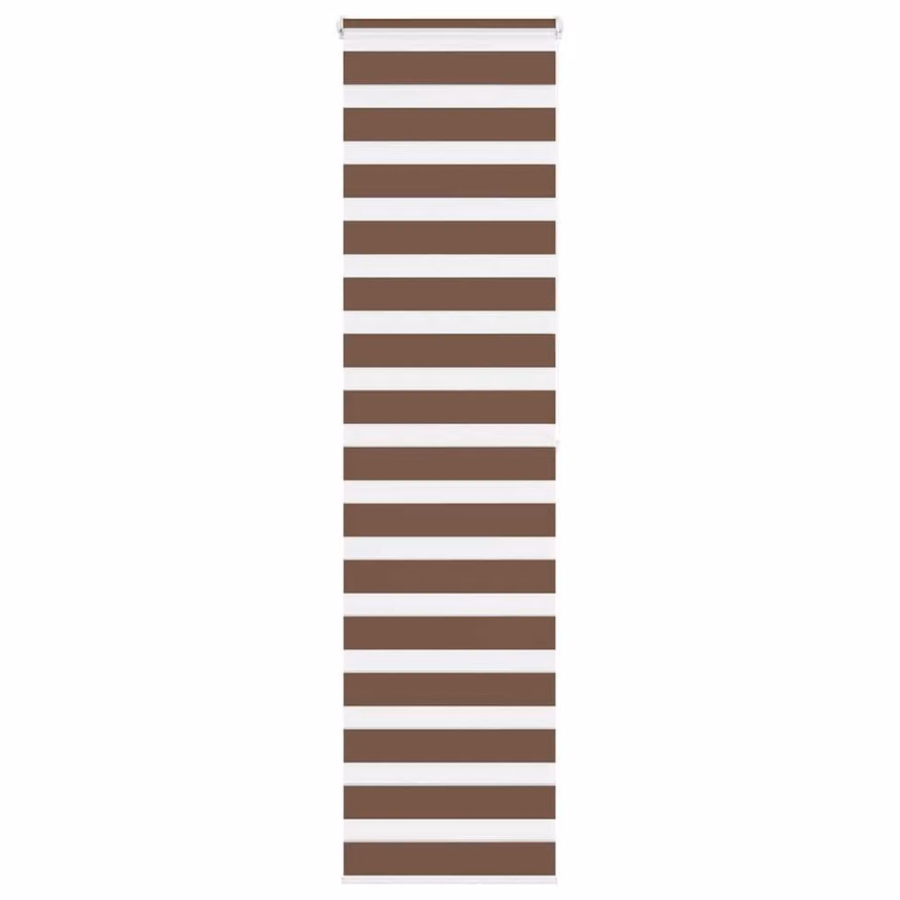 Berkfield Home Elegant Zebra Blind in Brown, W: 60 cm, H: 200 cm, Polyester Fabric – 2
