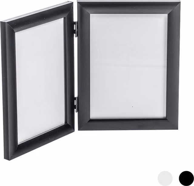 Nicola Spring Black Folding 2-Photo Frame, Rectangular Freestanding Display – 5