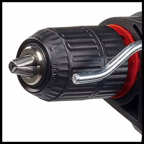 Einhell TC-ID 720/1E 720W Electric Impact Drill with Bit Set and Case in Black and Red – 6
