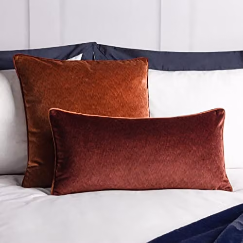 Paoletti Torto Red Velvet Square Polyester Filled Cushion – 4