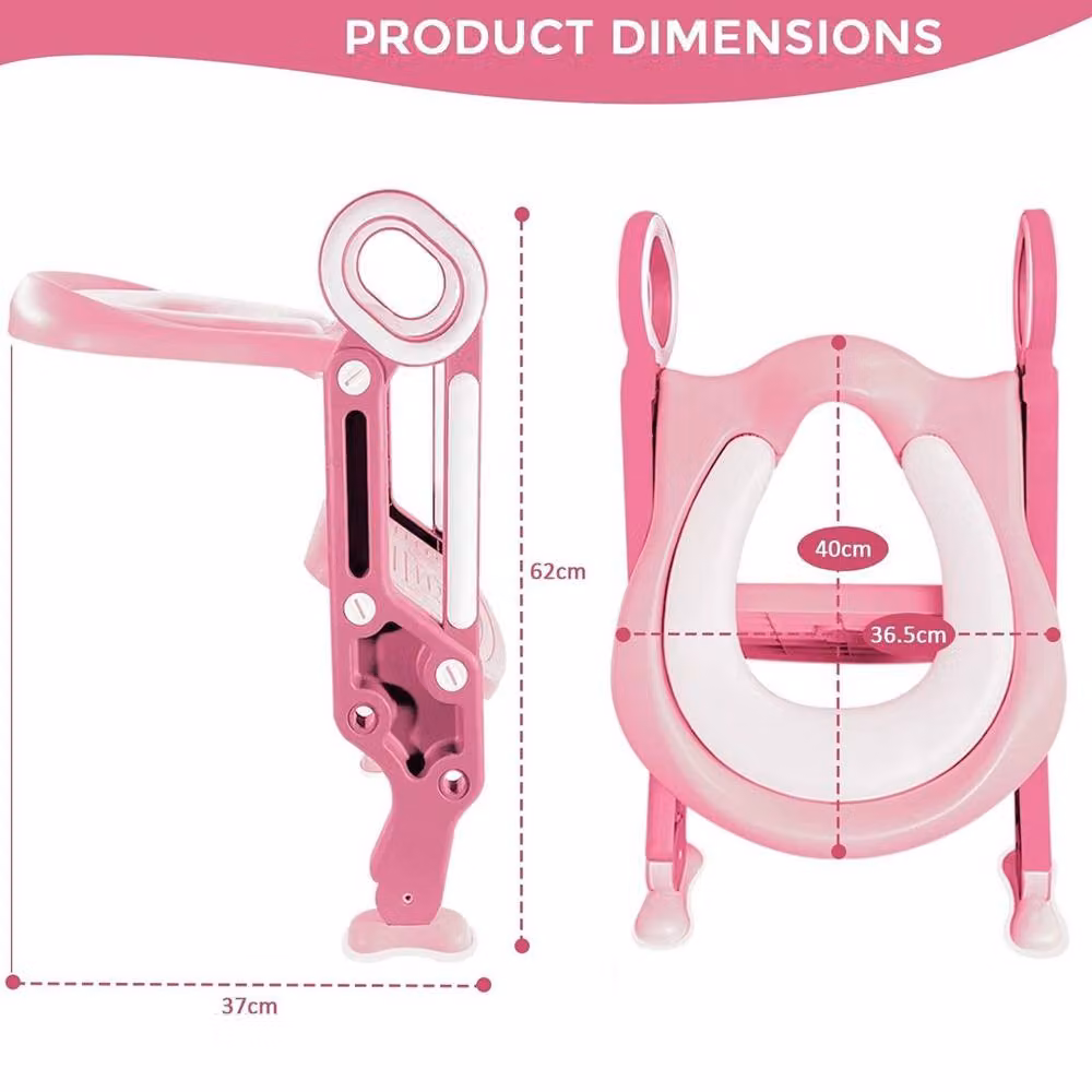 FORGEVIO Foldable Safety Potty Baby and Toddler Training Toilet Seat in Pink – 2