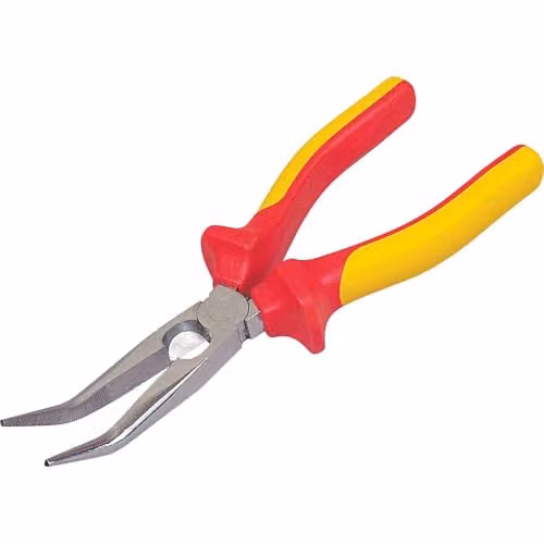 Stanley Fatmax VDE Bent Long Nose Pliers, Yellow and Red, 200 mm – 1
