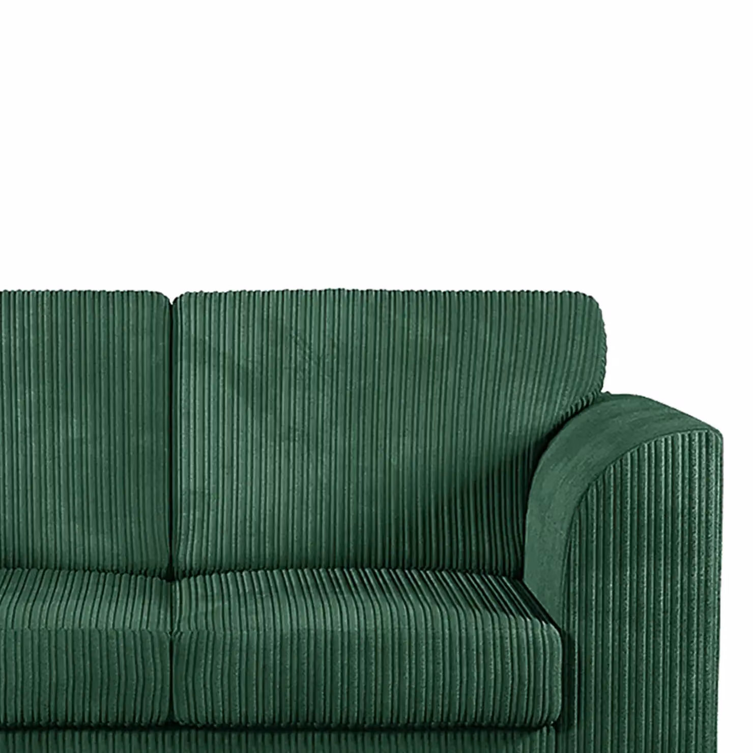 Furnishings For Less UK Luxor Jumbo Cord Fabric 2 Seater Fullback Sofa in Green – 3