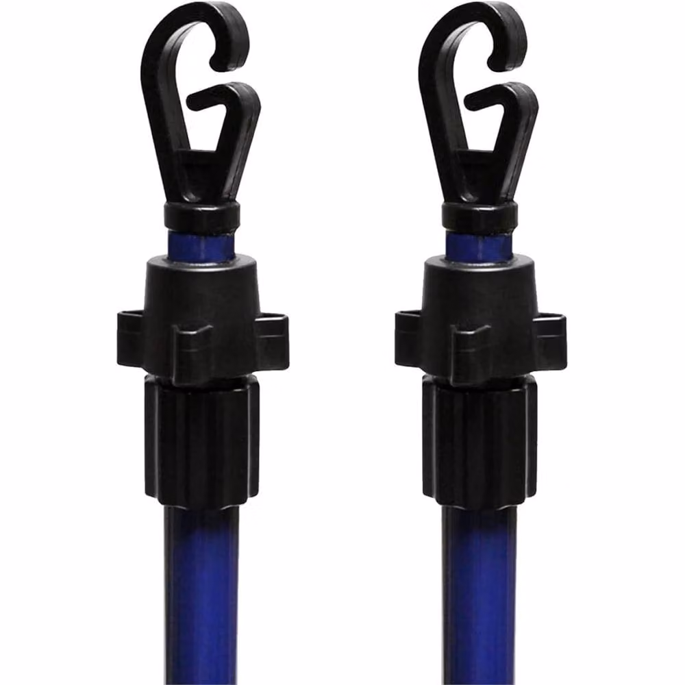 Nordara 2-Piece Heavy Duty Telescopic Washing Line Prop Extendable Poles in Blue – 3