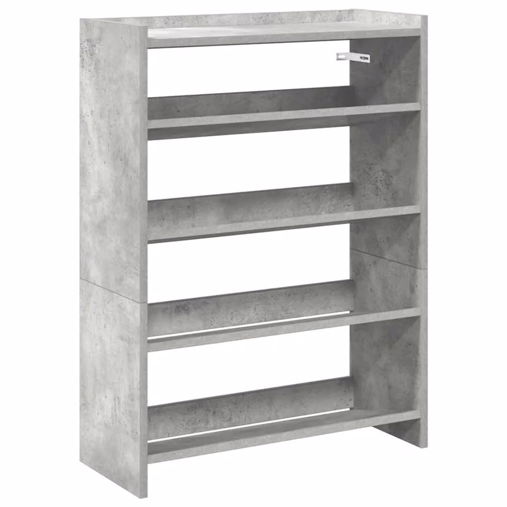 Berkfield Home Shoe Rack in Concrete Grey, W/D/H: 60 x 25 x 81 cm – 2