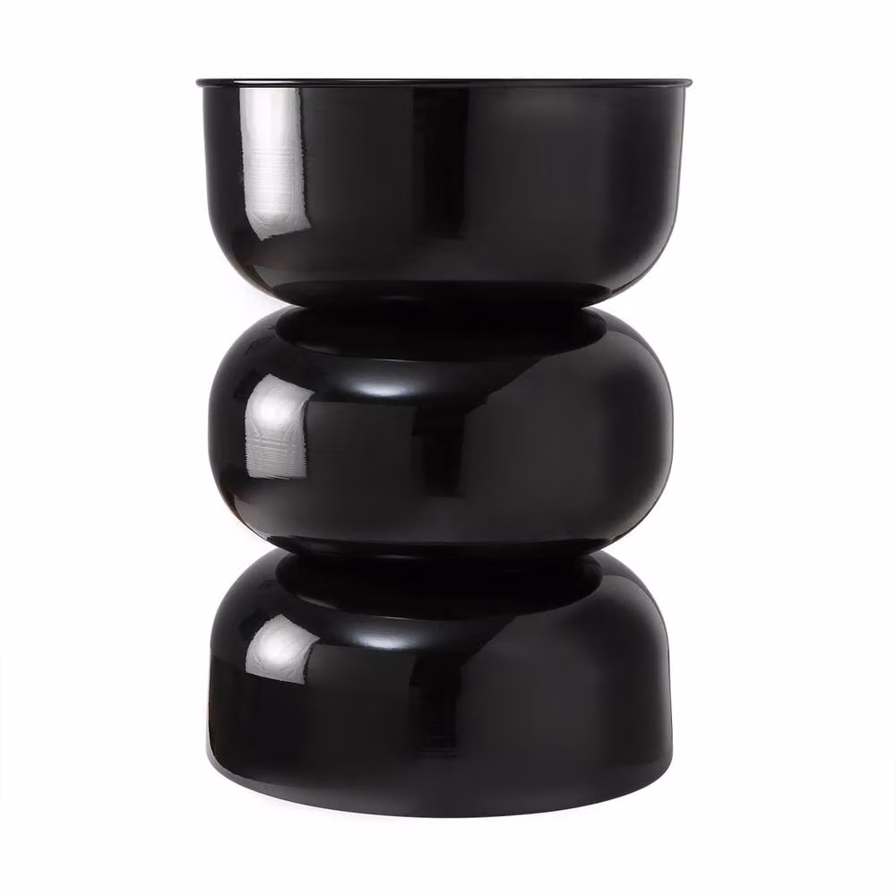 CALICOSY Ella Lacquered Metal Side Table, Black, Height: 50 cm, W/D/H: 36 x 36 x 50 cm – 3