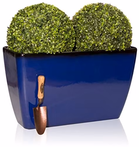 Primrose Blue Glaze Effect Trough Planter, W: 75 cm, H: 44 cm – 1