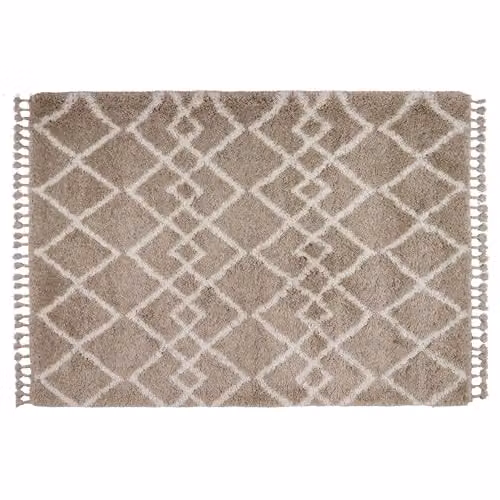 Phoenox Textiles Limited Origins Moroccan Rectangular Rug in Beige and Ivory, W: 160 cm, L: 230 cm – 1