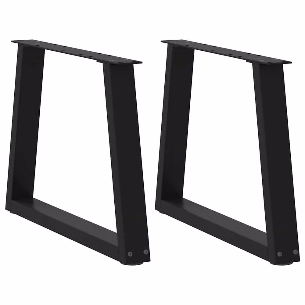 Berkfield Home V-Shape Dining Table Legs, 2 Pieces, Black Steel, H: 50 cm, W: 42 cm – 1