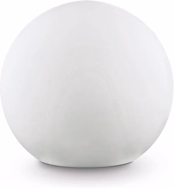 Ideal Lux Sole 1 White Outdoor Ground Light with Opal Diffuser and Ground Spike, Diameter: 30 cm