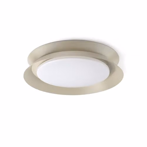 Netlighting Tender Flush Ceiling Light, Grey, 2700K Warm White LED