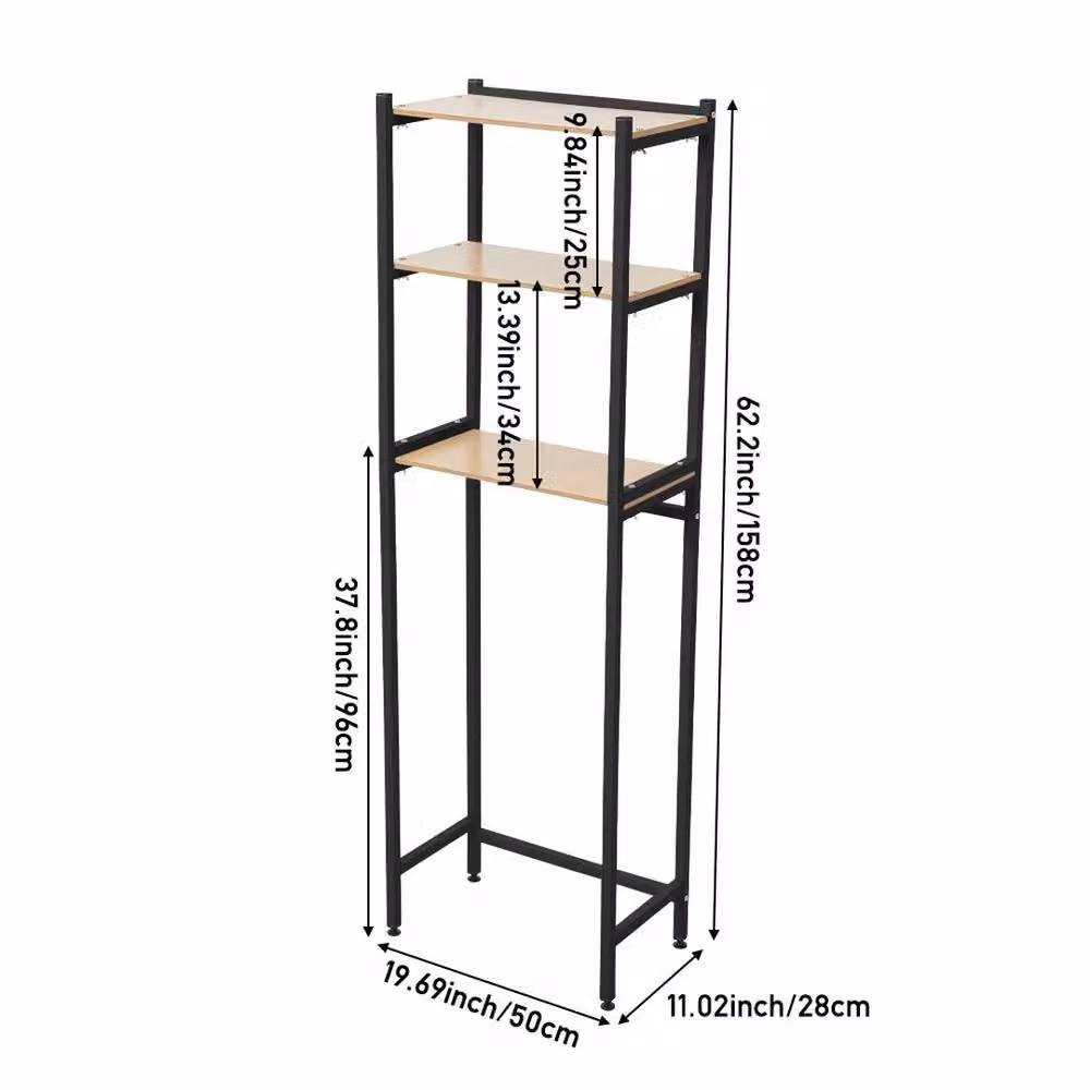 EONLION Black Metal Over The Toilet Bathroom Organizer and Freestanding Toilet Rack – 2
