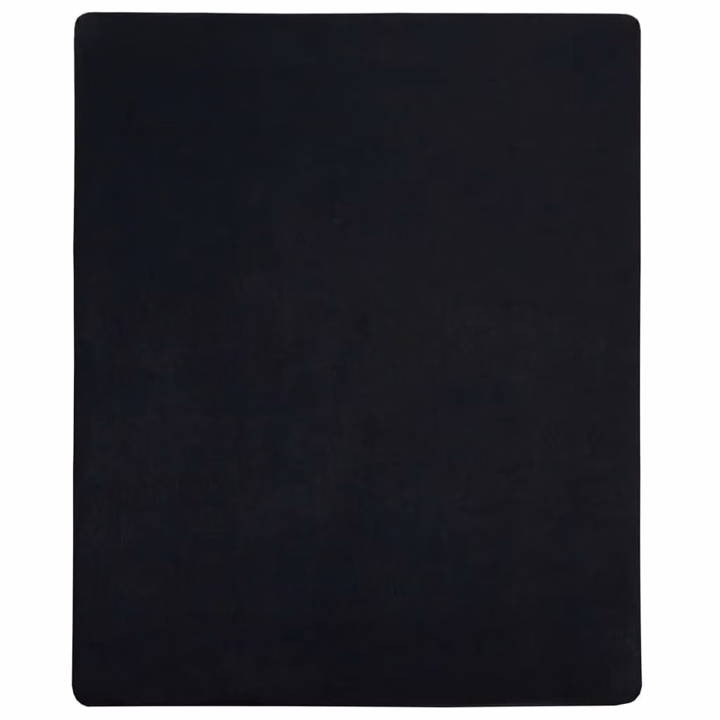 Berkfield Home Black Cotton Jersey Fitted Sheet W/D/H: 180 x 200 cm – 2