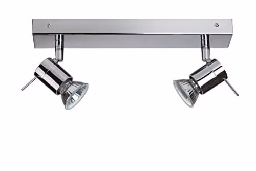 Netlighting Linea Verdace Penna 2 LED Twin Spotlight in Chrome and Silver