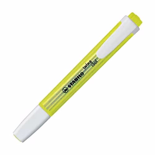 STABILO swing cool Highlighter Set in Yellow, Green, Blue and Pink with Chisel Tip