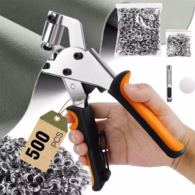 Nordara 10mm Eyelet Grommet Plier Set in Black Stainless Steel