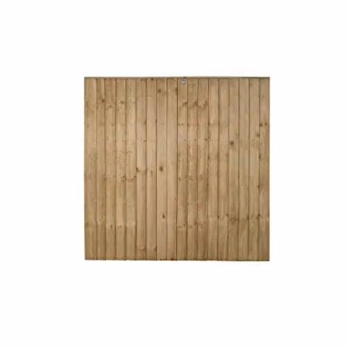 Forest Garden Pressure Treated Brown Vertical Board Fence Panel Pack of 20, H x W: 183 x 168 cm – 2