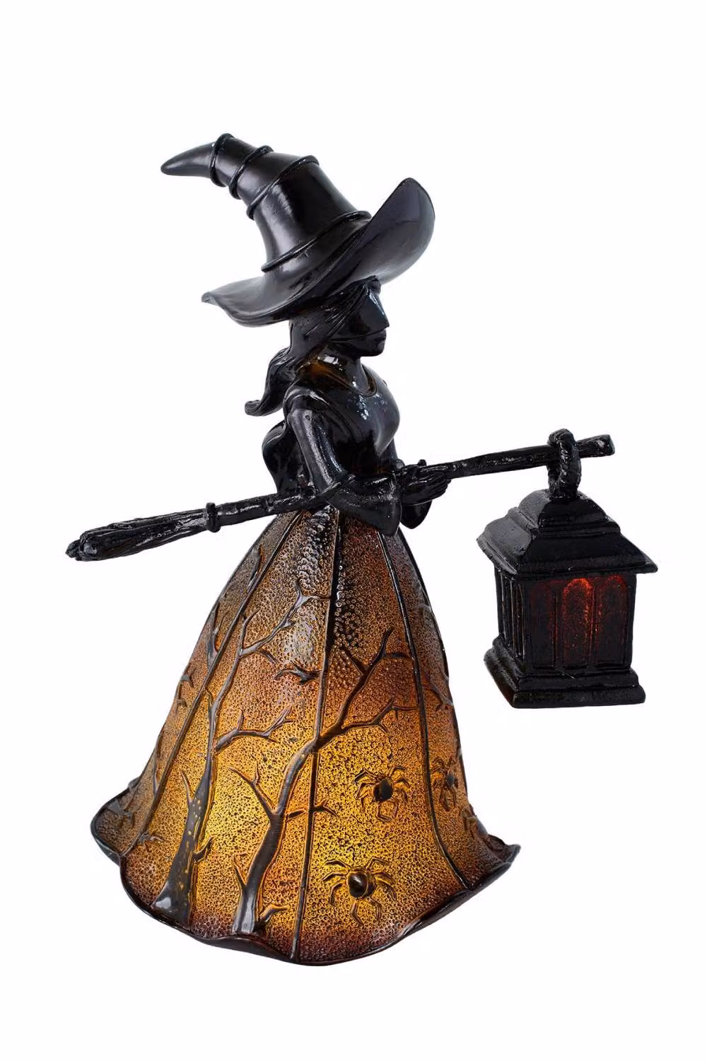 ExtraStar Halloween Witch Table Lamp with Broomstick and Lantern in Multicolour – 2