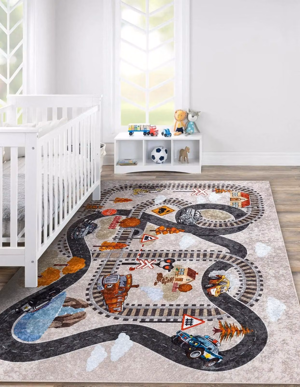 RugsX Junior Kids Motif Rug in Grey, W: 160 cm, L: 220 cm – 4