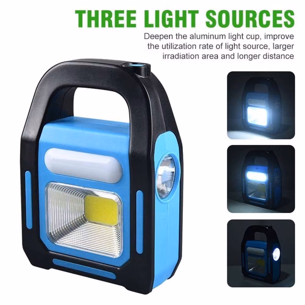 NESTLUNE Rechargeable Solar LED Camping Lantern in Blue – 4