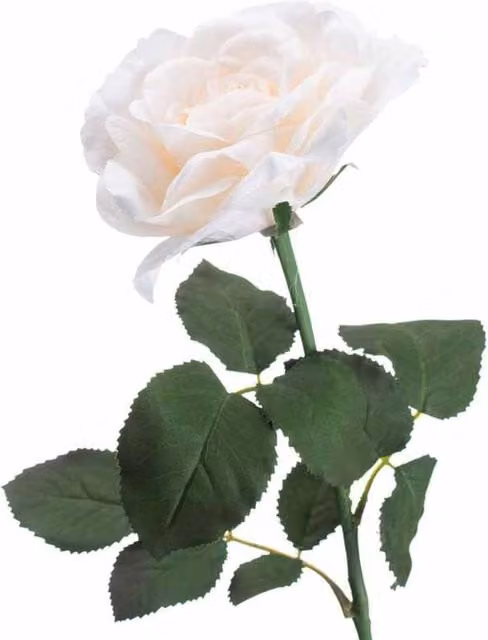 Lemon Pavilion Large White Artificial Rose Garden Flower, W10 x D5 x H75 cm – 1