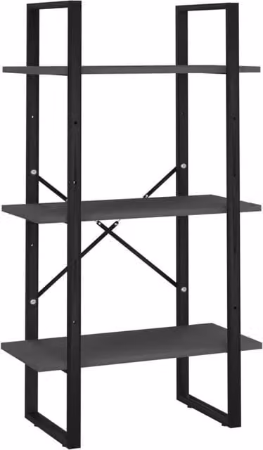 Berkfield Home Grey Freestanding Open Back Storage Shelf, W/D/H: 60 x 30 x 105 cm