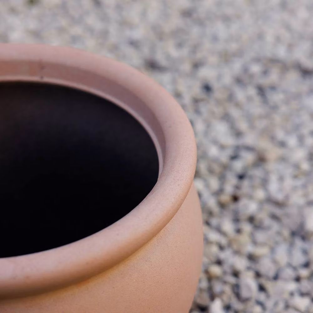Primrose Large Round Terracotta Style Garden Planter, Brown Outdoor Plant Pot – 2