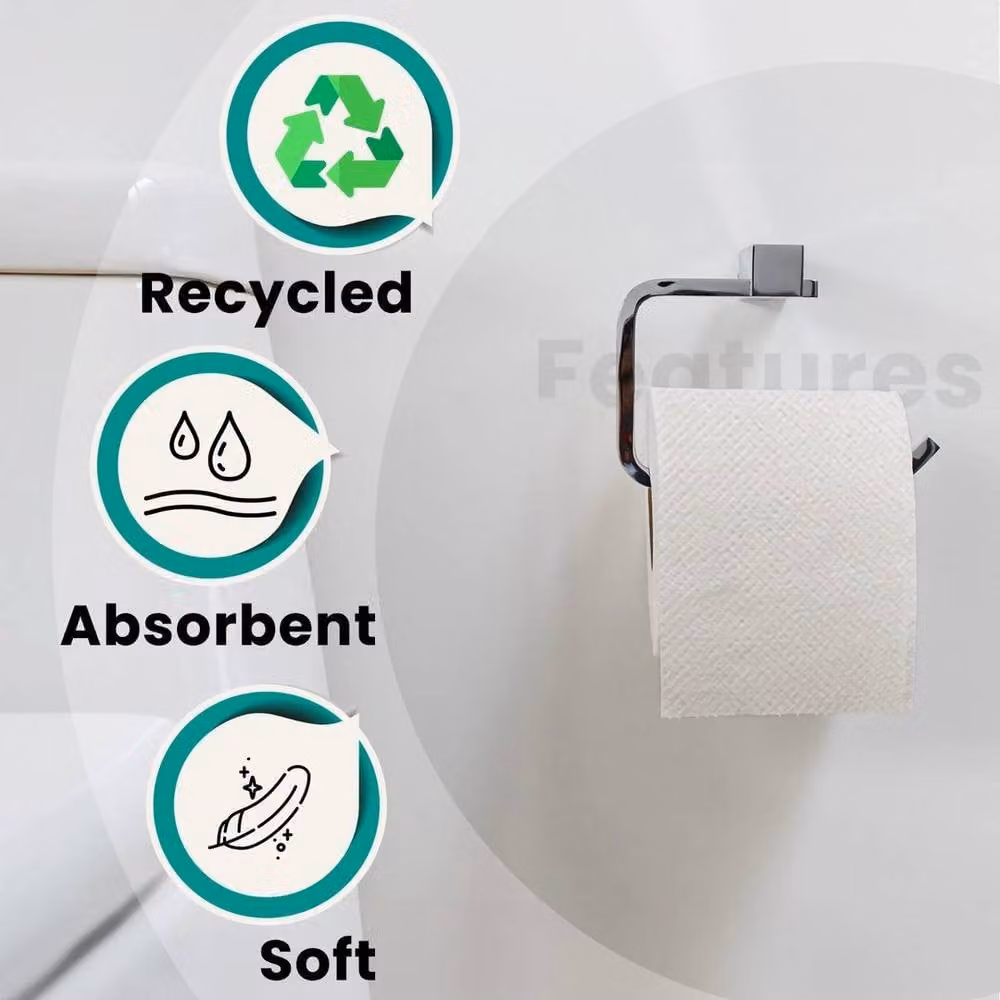NESTLUNE 2-Ply Embossed Quilted Soft Luxury Toilet Roll in White – 2