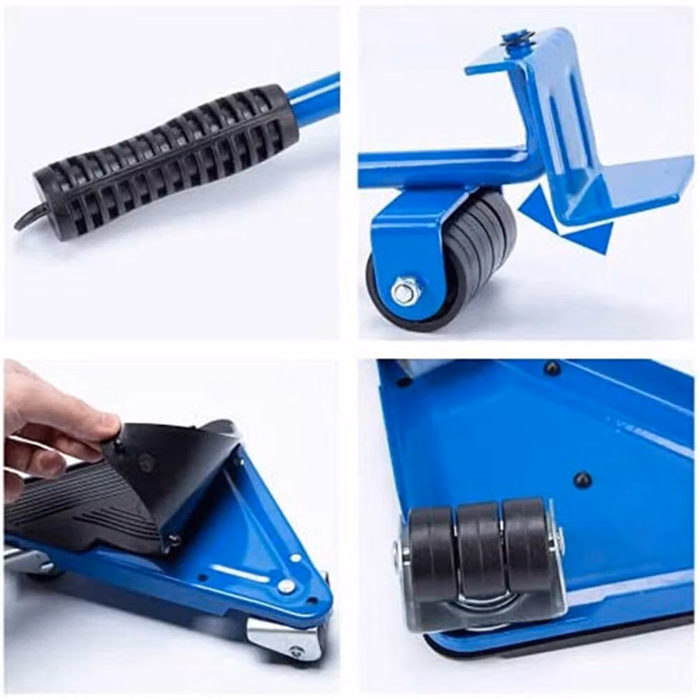 SPETLEK 5-Piece Heavy Duty Furniture Moving Slider Wheels and Lifter Set in Blue – 4