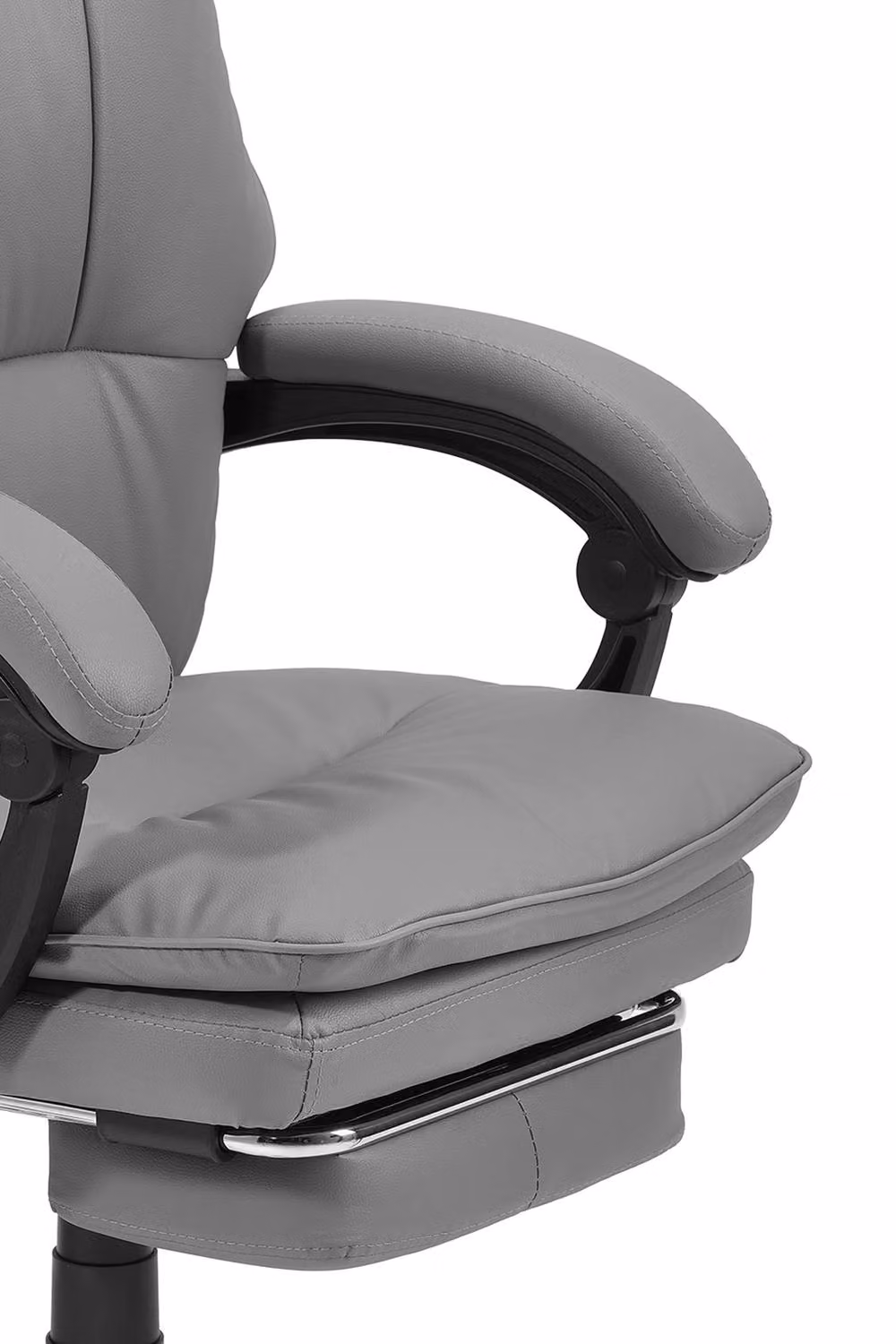 Living and Home Ergonomic Office Chair with Footrest and Armrests in Grey – 3