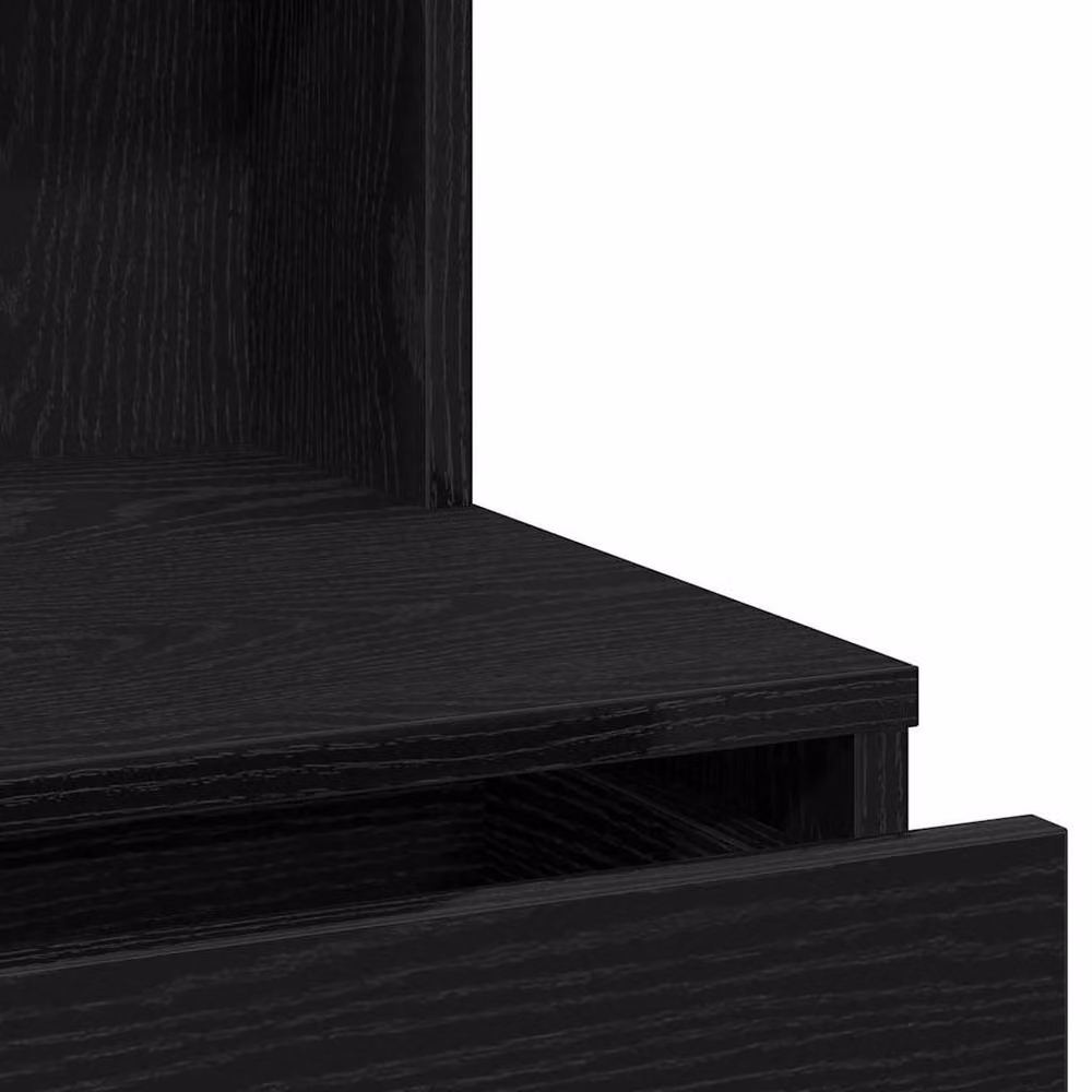 Berkfield Home Traditional Dressing Table Set in Black Oak Engineered Wood – 4