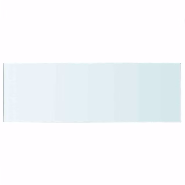 Berkfield Home 2-Piece Clear Glass Shelves, W: 70 cm, D: 25 cm