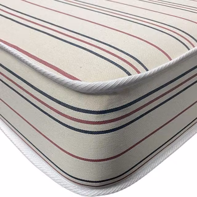 Wilson Beds Kids Reflex Foam Mattress with 100% Natural Cotton Stripe Cover, Blue, Red and Yellow, W/D/H: 90 x 200 x 10 cm