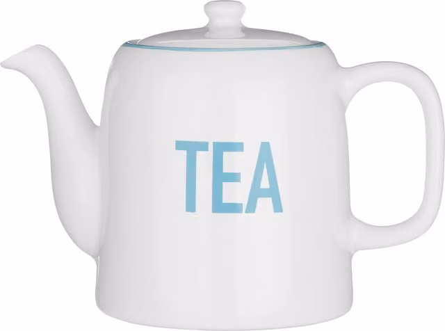 Orsina Elegant Ceramic Teapot in White and Blue