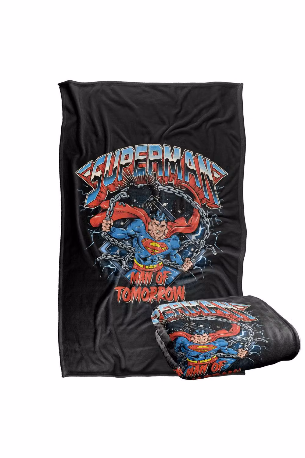 Warner Bros. Superman Band Chain Break Super Soft Silky Touch Fleece Throw Blanket, Multicolour, W/D/H: 91.44 x 91.44 x 1.47 cm – 7