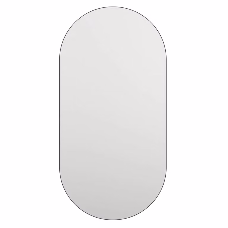 Berkfield Home Minimalist Rectangular Glass Wall Mirror in White, W: 80 cm, H: 40 cm