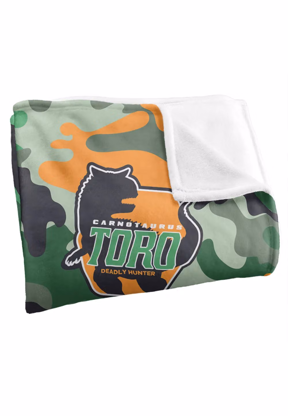 Universal Jurassic Park CC Camo Pattern Super Soft Silky Touch Throw Blanket in White and Multicolour – 3